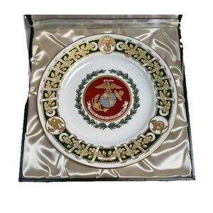 1975 Spode England Rare Fine Bone China Marine Corps Commemorative Plate MINT